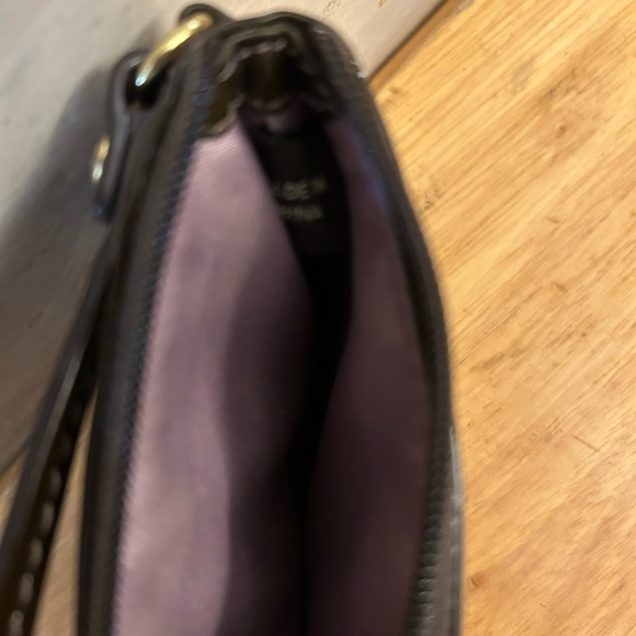 Coach Poppy Black and Brown Leopard Wristlet - Picture 6 of 7